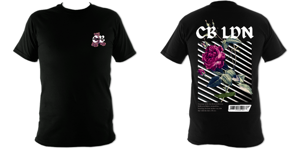 Rose 'rise' Tee - Black