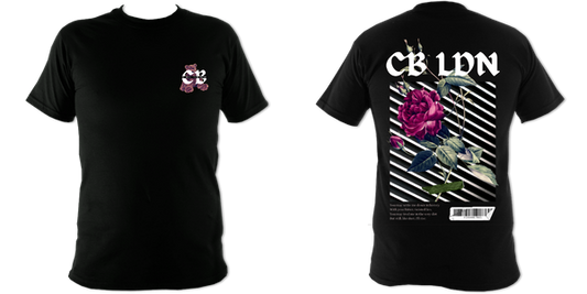 Rose 'rise' Tee - Black